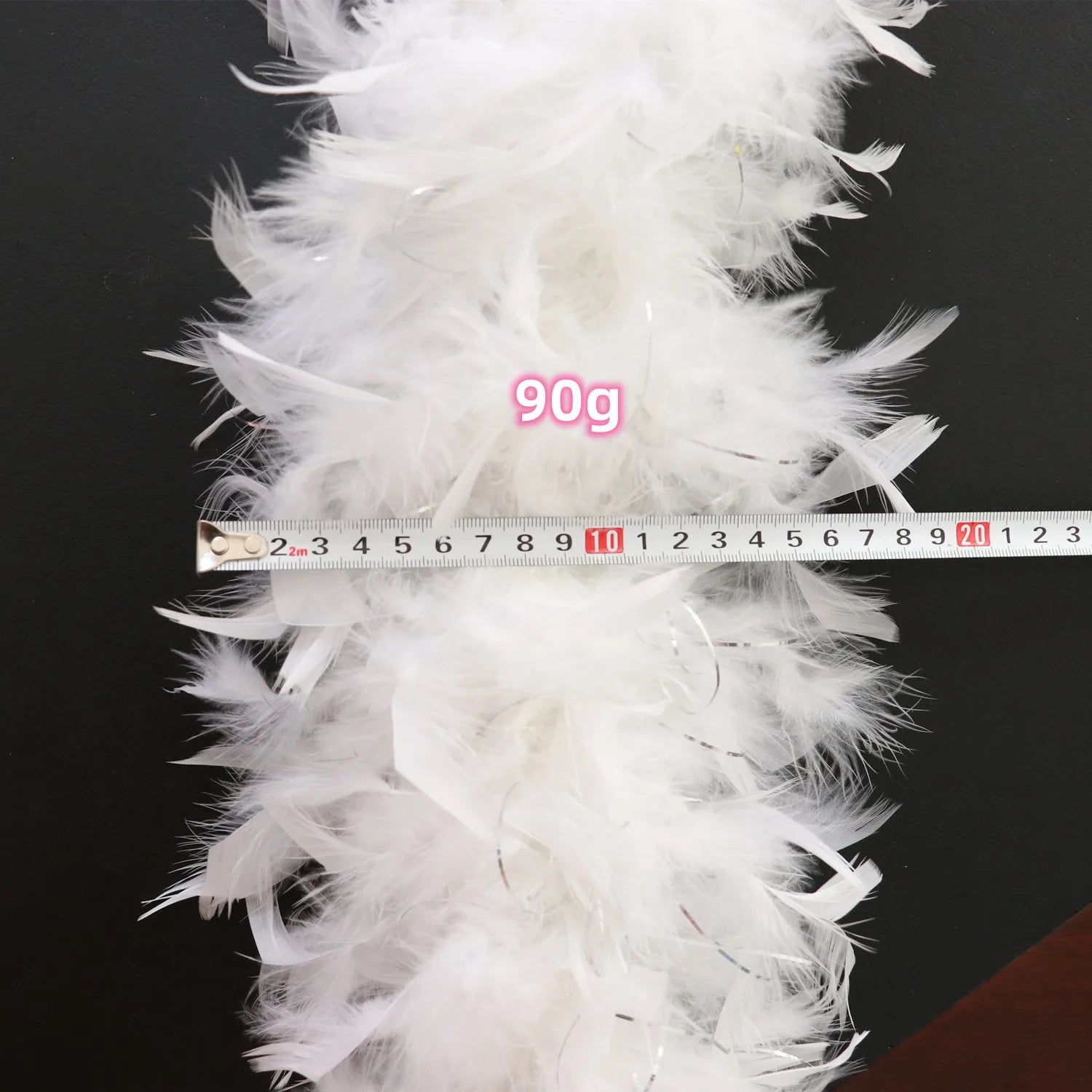 2Yard White Marabou Turkey Feather Boa 38-90g Plumes Shawl Crafts Dress Sewing Accessories Wedding Party Carnival Chrismas Decor